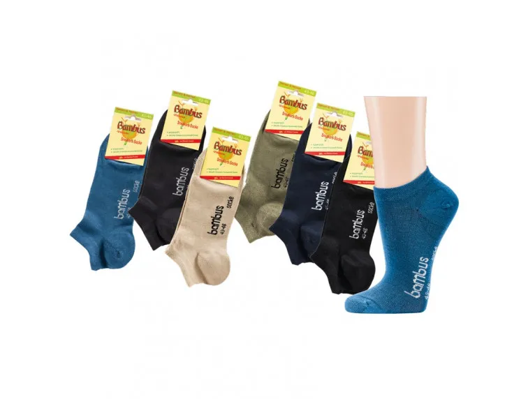 Socks 4 fun BAMBUSOVÁ ponožka nízká sneakers YOU černá (vel. 35–39) — SOCKS 4 FUN — barva černá